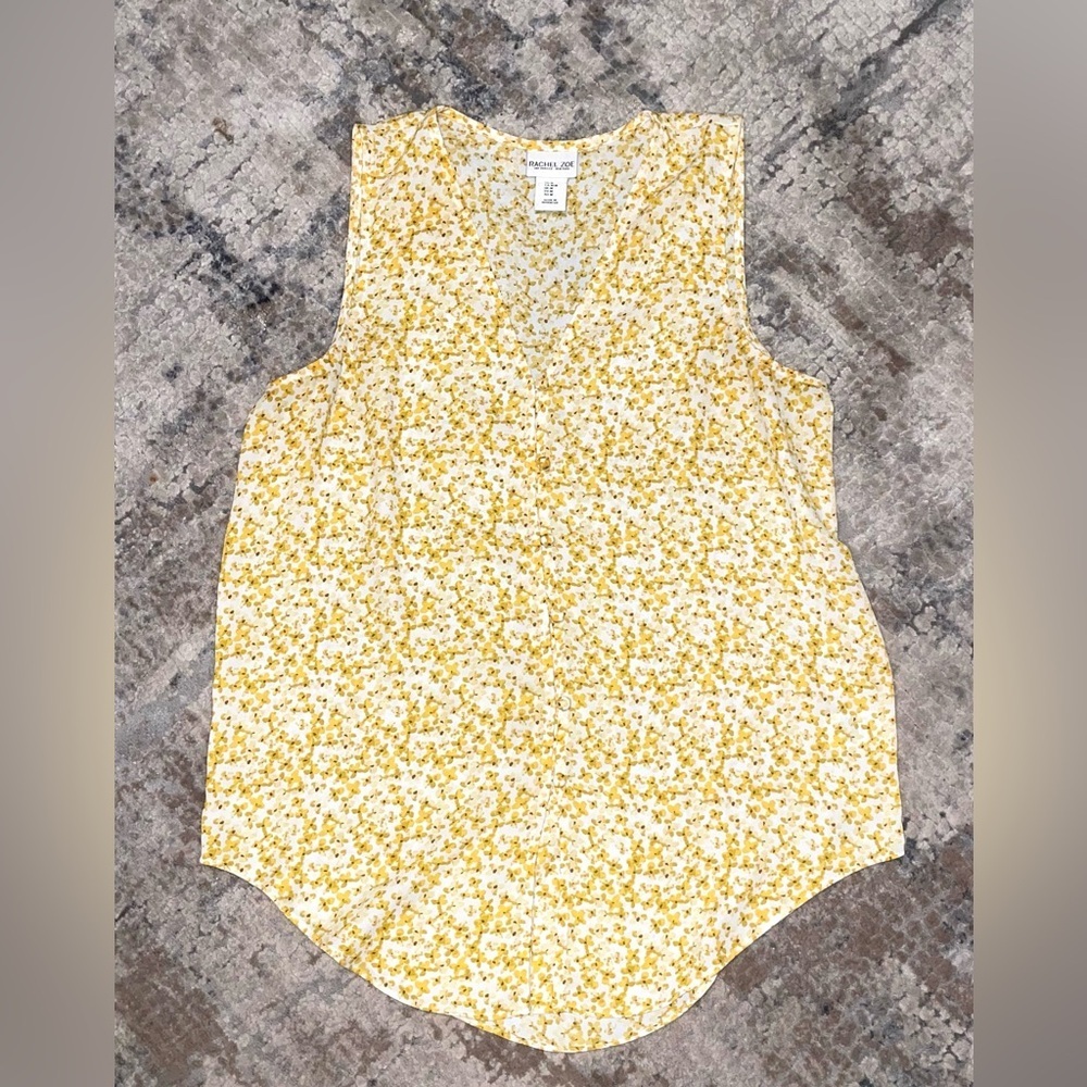 Rachel Zoe button up tank top blouse size medium